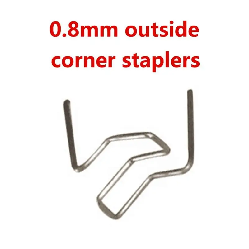 NEW HOT In Stock-500Pcs 0.8Mm Outer Corner Hot Stapler For Plastic Welder Repair Standard Pre Cut Wave Staple Welding Bumper Car
