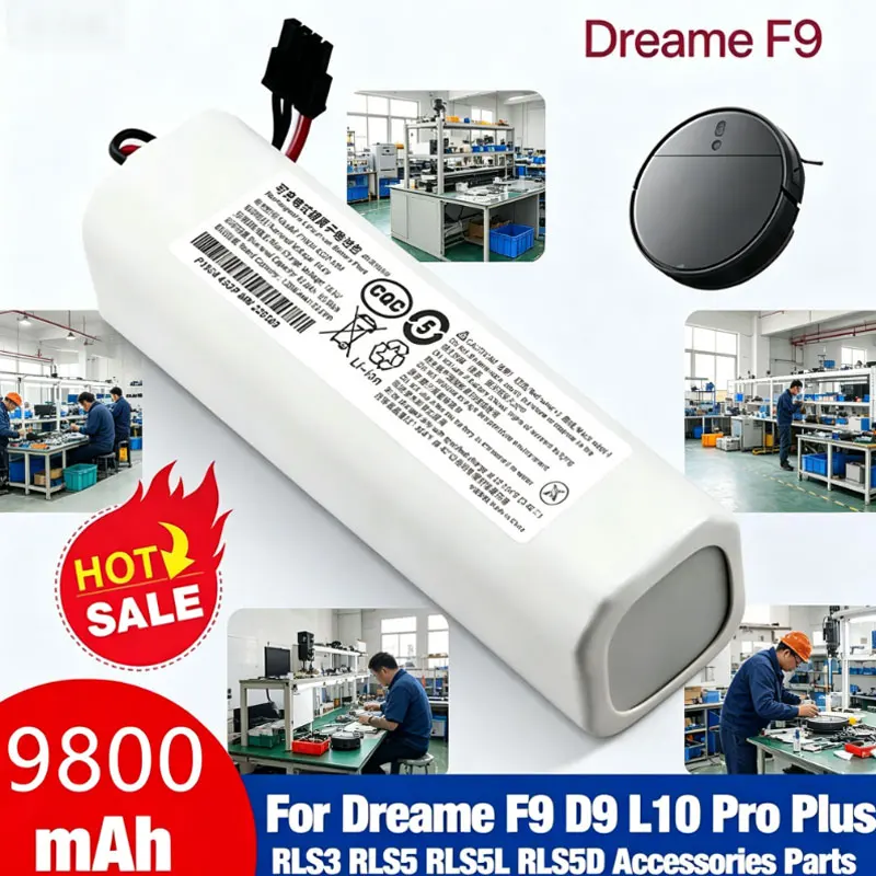 P2008-4S2P-MMBK Original für Dreame Roboter-Staubsauger D9 F9 L10 L10 Pro 14,4 V 12800 mAh Li-Ionen-Akku 4INR19/66-2