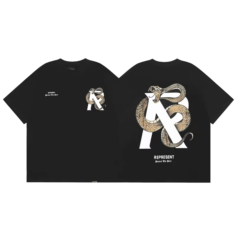 

2025 New represen Summer Trend Casual Loose printed LOGO men's and women's cotton American style FOG short-sleeved T-shirt