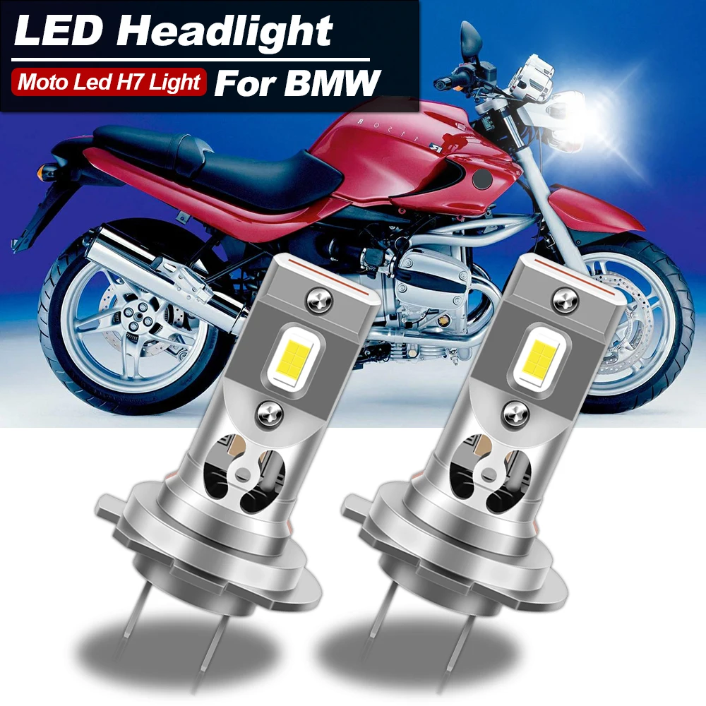 2PCS Motorcycle H7 LED Headlight Bulbs 26000lm CANbus For BMW S1000RR HP4 2010-2018 Upgrade Kit high Low beam Moto White