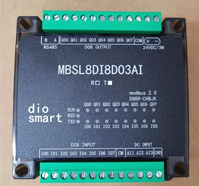 8DI 8DO 3AI RS485 Modbus RTU Remote IO Module PLC Expansion Industrial Automation Control System Digital Analog Input Output
