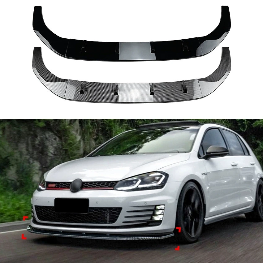 For VW Golf 7 MK7 GTI R Rline 2013-2016 Front Bumper Spoiler Lip Car Lower Guard Plate Splitter Board Blade