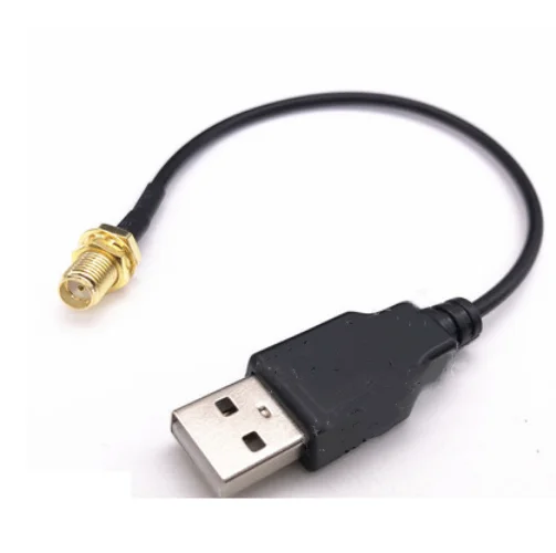 1pc SMA Male Plug to computer data cable USB male connector RG174 cable