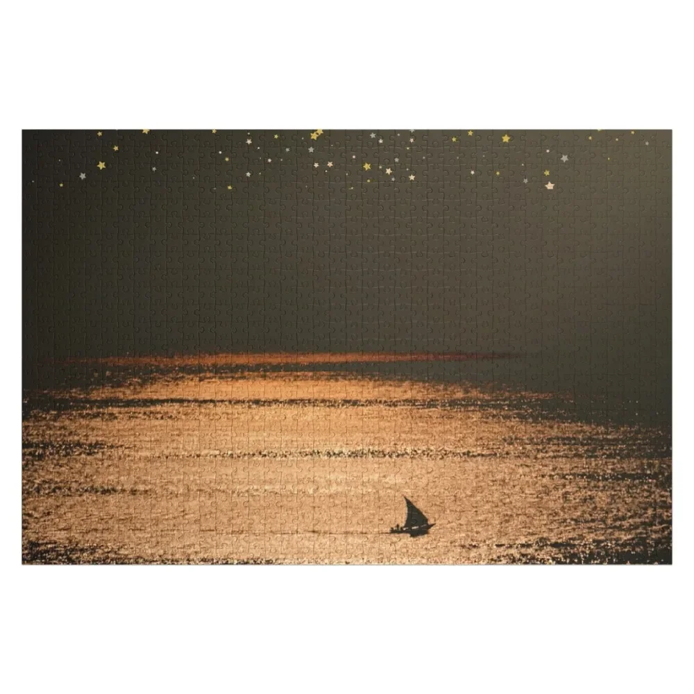 

A Bronze And Starry Night Jigsaw Puzzle With Photo Baby Wooden Photo Custom Puzzle