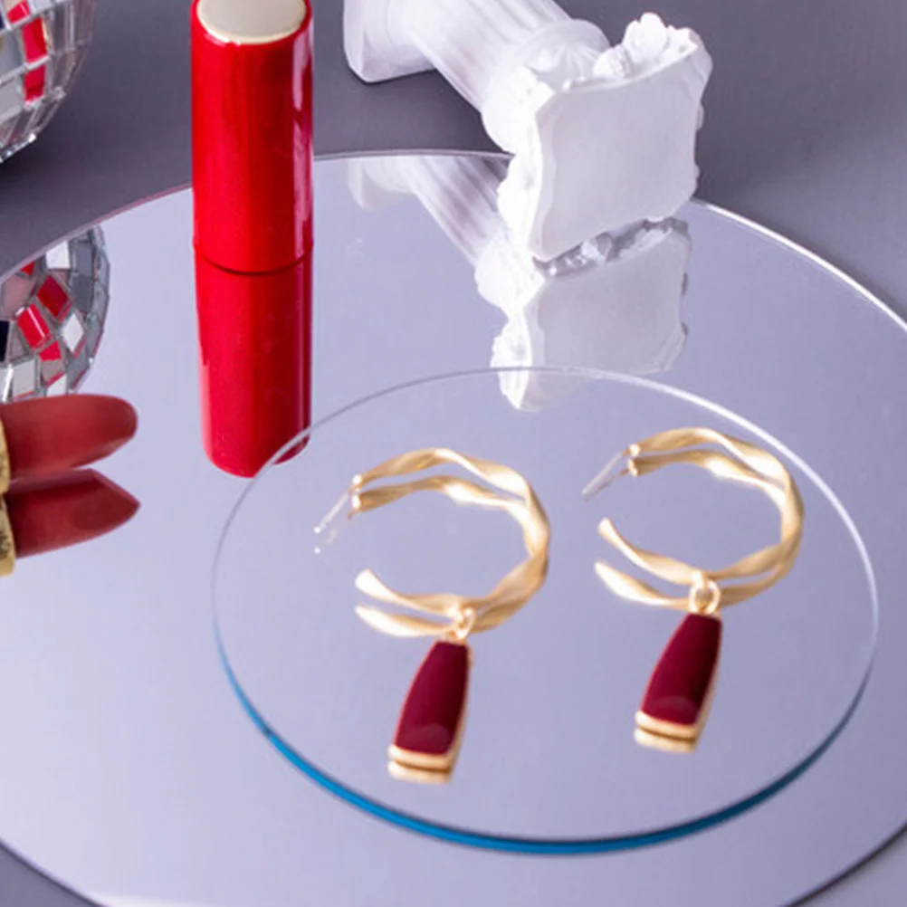 

2pcs Reflective Mirrors Photo Prop Acrylic Waterproof Lightweight For Jewelry Photography Background Tool Decorative