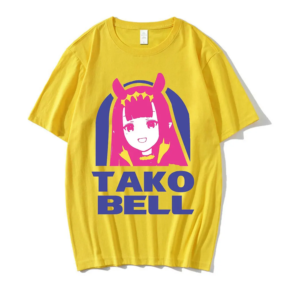 Hololive En Ina Tako Bell Logo Parody T Shirt 100% Pure Cotton Hololive En Ninomae Inanis Vtubers Virtual Youtuber Logo Parody