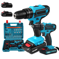 28V Cordless Impact Drill High-power Rechargeable Electric Drill Lithium Battery 1350rpm Speed Multifunctional  Screwdriver