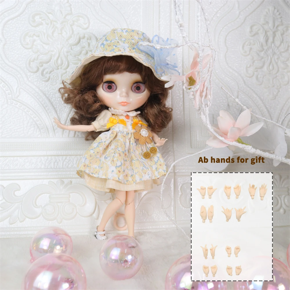 ICY DBS blythe doll 30cm 1/6 BJD toy viso lucido capelli corti corpo articolato