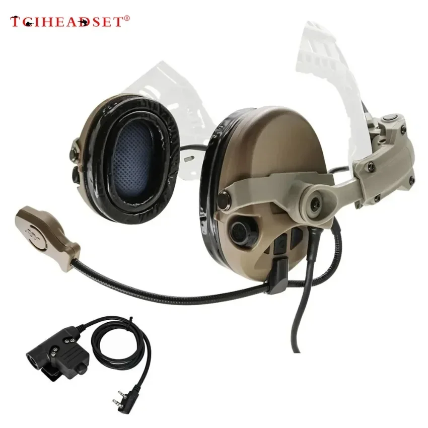 TCLHEADSET Tactical Headset ARC Rail Adapter Bracket for Sordin Anti-noise Airsoft Hunting Earmuff with Tactical Ken Ptt