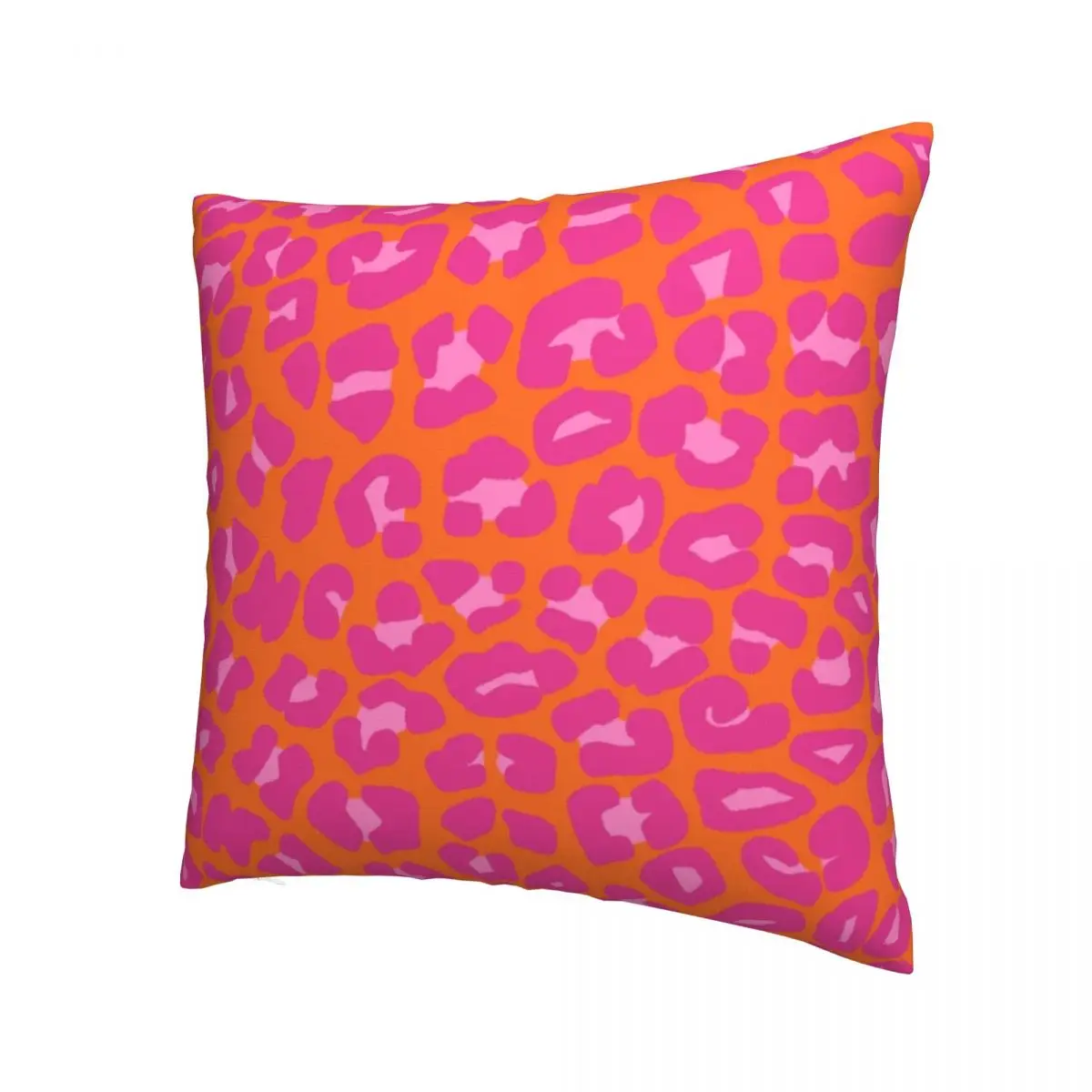 Pink Leopard Spots Print Pillowcase Printed Fabric Cushion Cover Decorations Throw Pillow Case Cover Home Zippered 18''