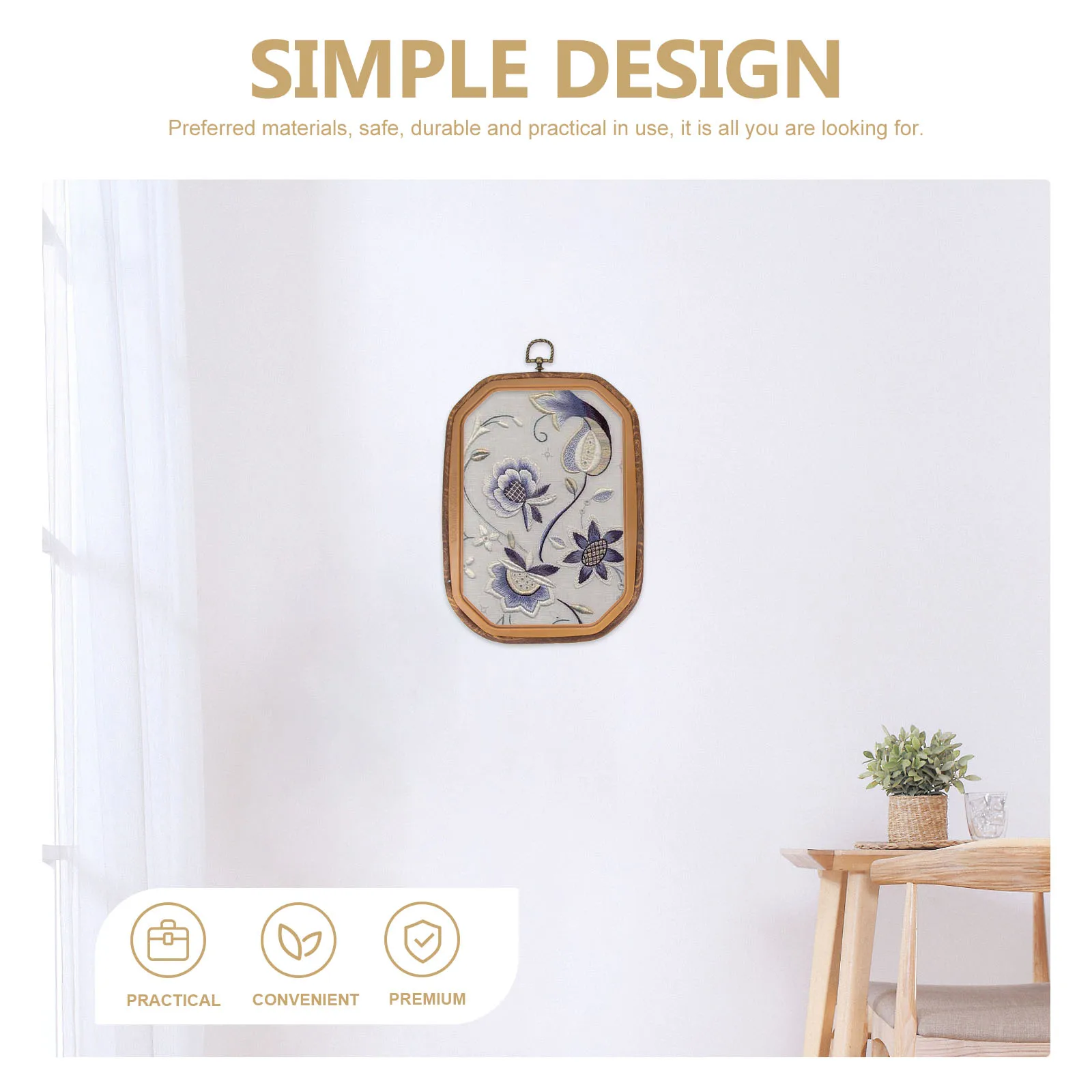 

3Pcs Embroidery Hoop Set High-Grade PP Material Smooth Tight Fabric Fixing DIY Craft Sewing Hoops for Cross Stitch Handicrafts