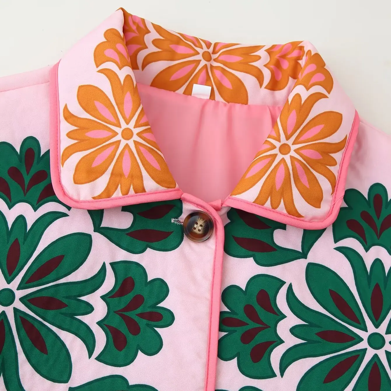 New Arrival ZR Women's Faionable Cotton Jaet 2025 Autumn Season Street Sle Long Sve Print Outerwear Versatile