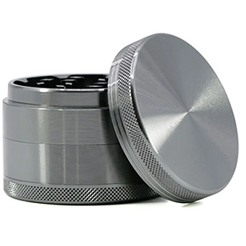 Herb/Spice Grinder Matte Aluminum Alloy Grinder Sector Tooth Tobacco Grinder Four-Layer Smoke Grinder 63MM