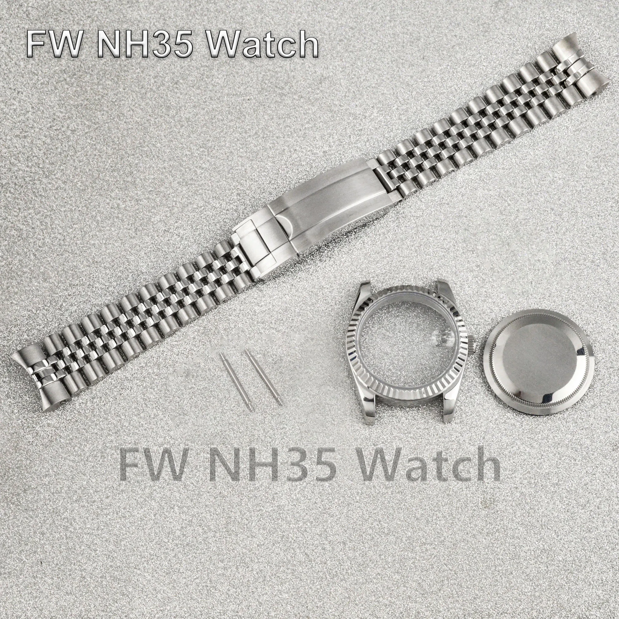 for Datejust Watch Case Jubilee Strap High Quality Watch Accessories Replacements 10ATM Waterproof Case fit NH34/35/36 Movement