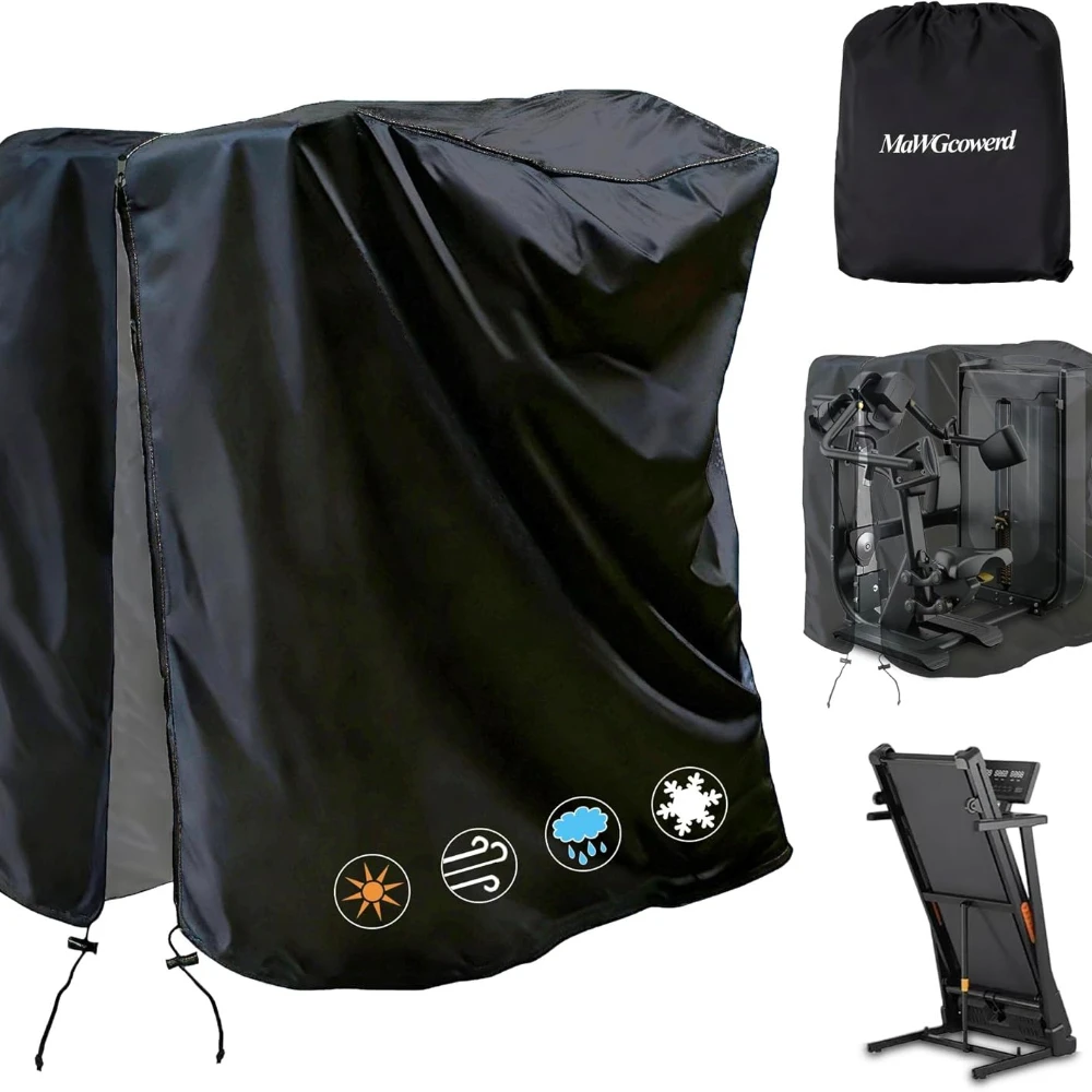 Folding Treadmill Cover, Dustproof & Waterproof Oxford Cloth Sunscreen Cover, Full Coverage Protector for Home Fitness Equipment