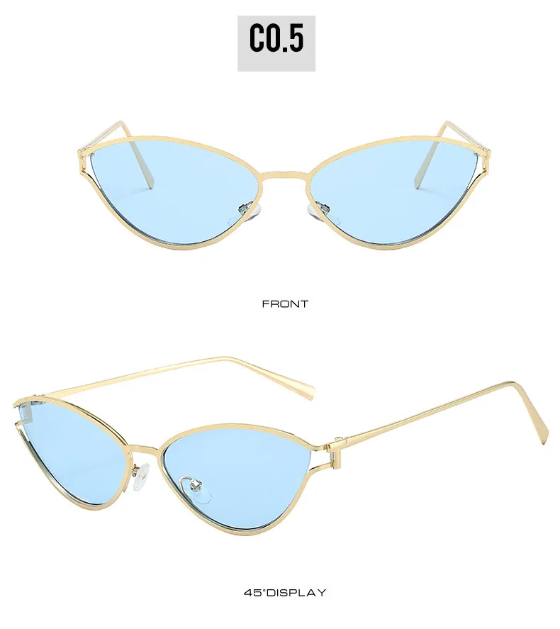 Marke Kleine Cat Eye Sonnenbrille Frauen Luxus 2042 Einzigartige Metall Rahmen Braun Sonnenbrille Trendy UV400 Brillen Shades Vintage – Detail 13
