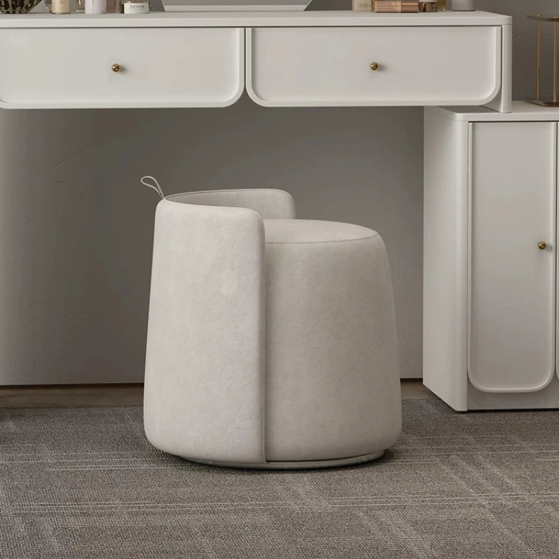 Fleece High-quality Vanity Stool Cream-style Fabric - Takes Vanity Stool Little Space Home Furniture Sgabello Per Trucco ZY40HZD