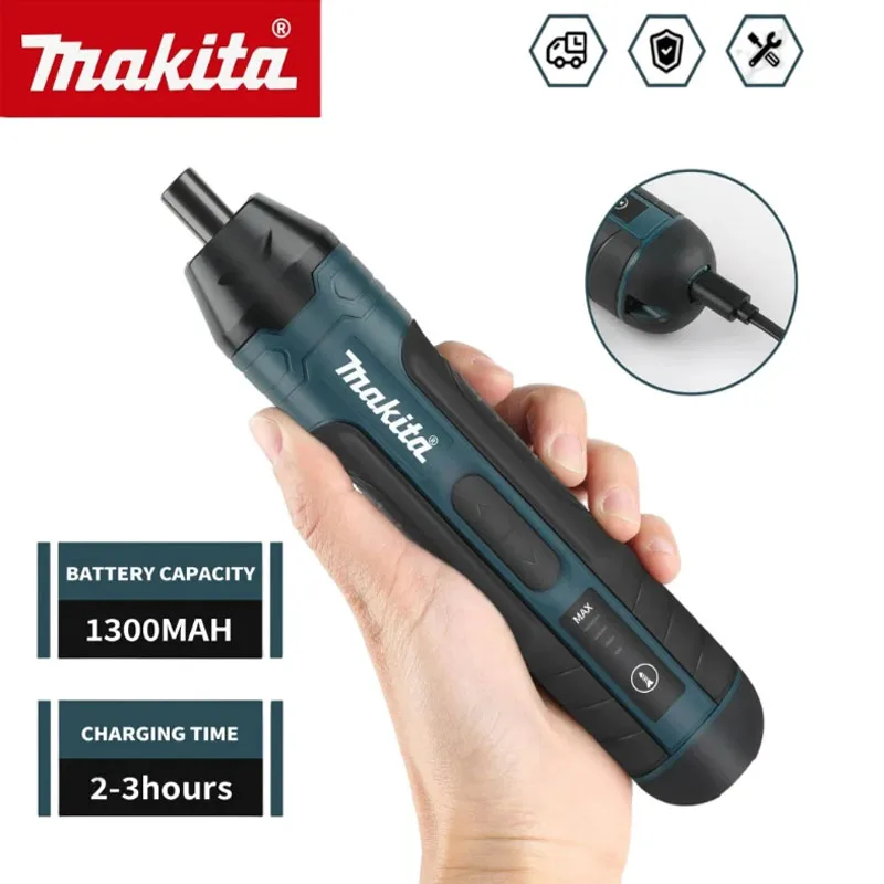 Makita Cordless Electric Screwdriver 3.6V 5N.m Torque 1/4' Chuck 1300mAh Li-ion Battery for Home Improvement And DIY Projects
