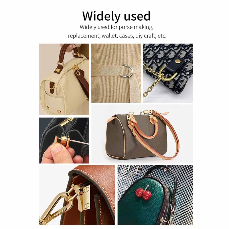 WUTA Detachable Open Screw D Ring Buckle Removable Shackle Clasp Bag Straps Modification Hardware Handles Hooks Bag Accessories