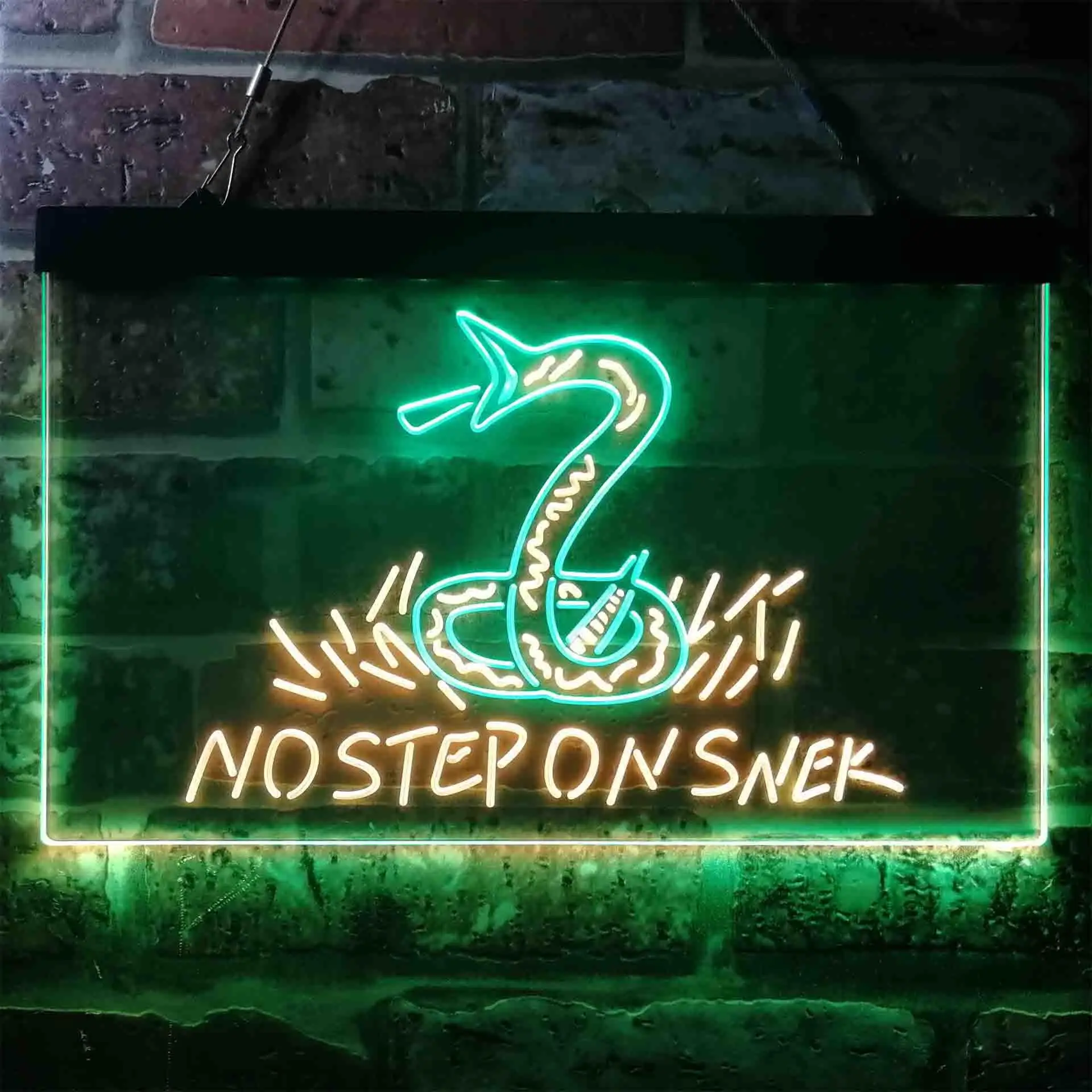 

No Step on Snek Gadsden Flag Двухцветная светодиодная неоновая вывеска st6-i3934