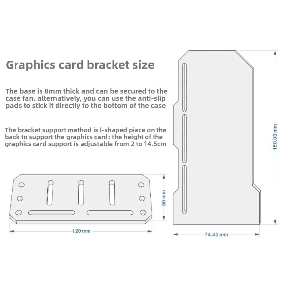 DIY Mirror VGA Holder ARGB Gamer Cabinet 5090 5080 Vertical GPU Bracket Support Jack AURA Sync PC Accessories 3090 4070 4090