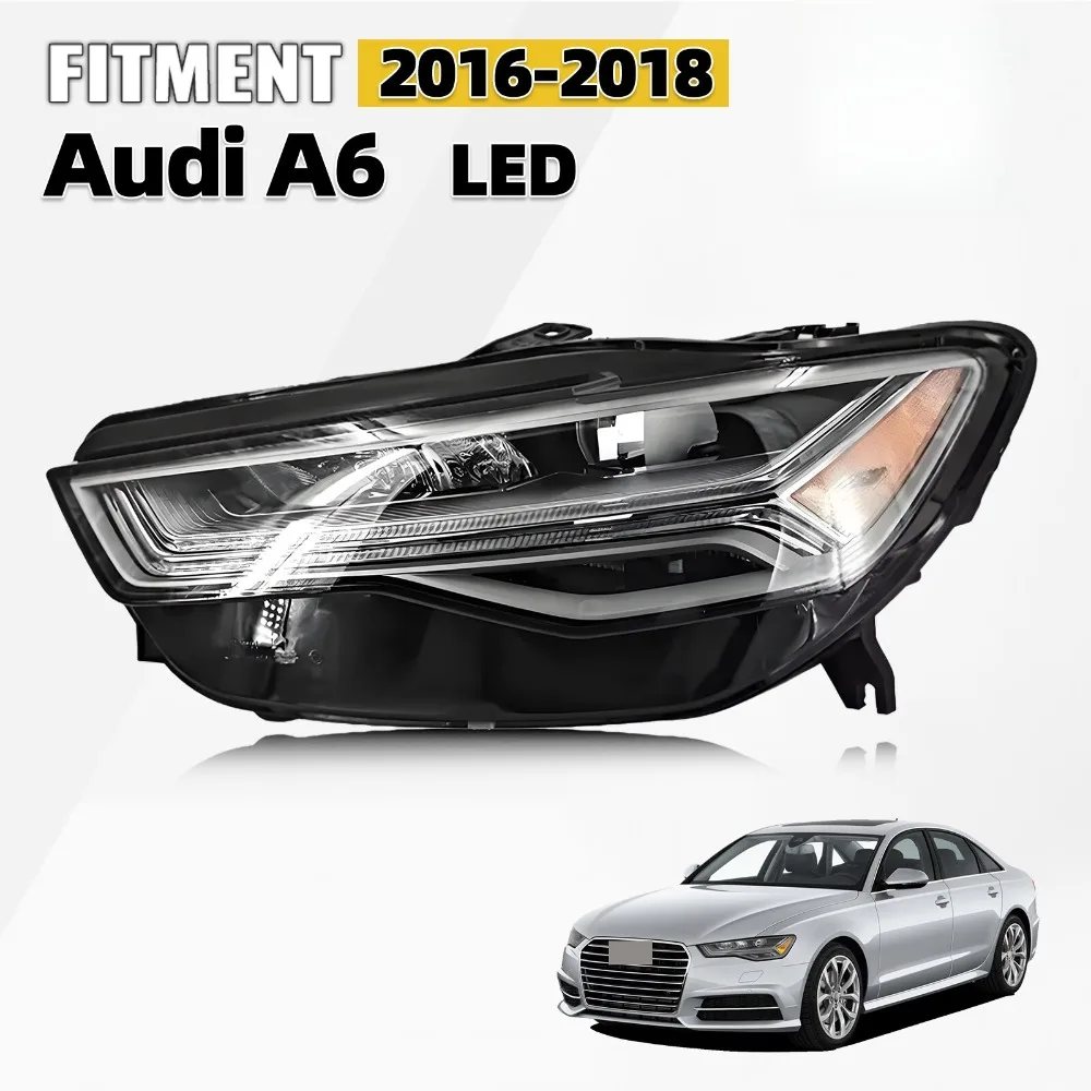 

Full LED Headlight For 2016-2018 Audi A6 w/o Matrix Lighting Left Driver Side