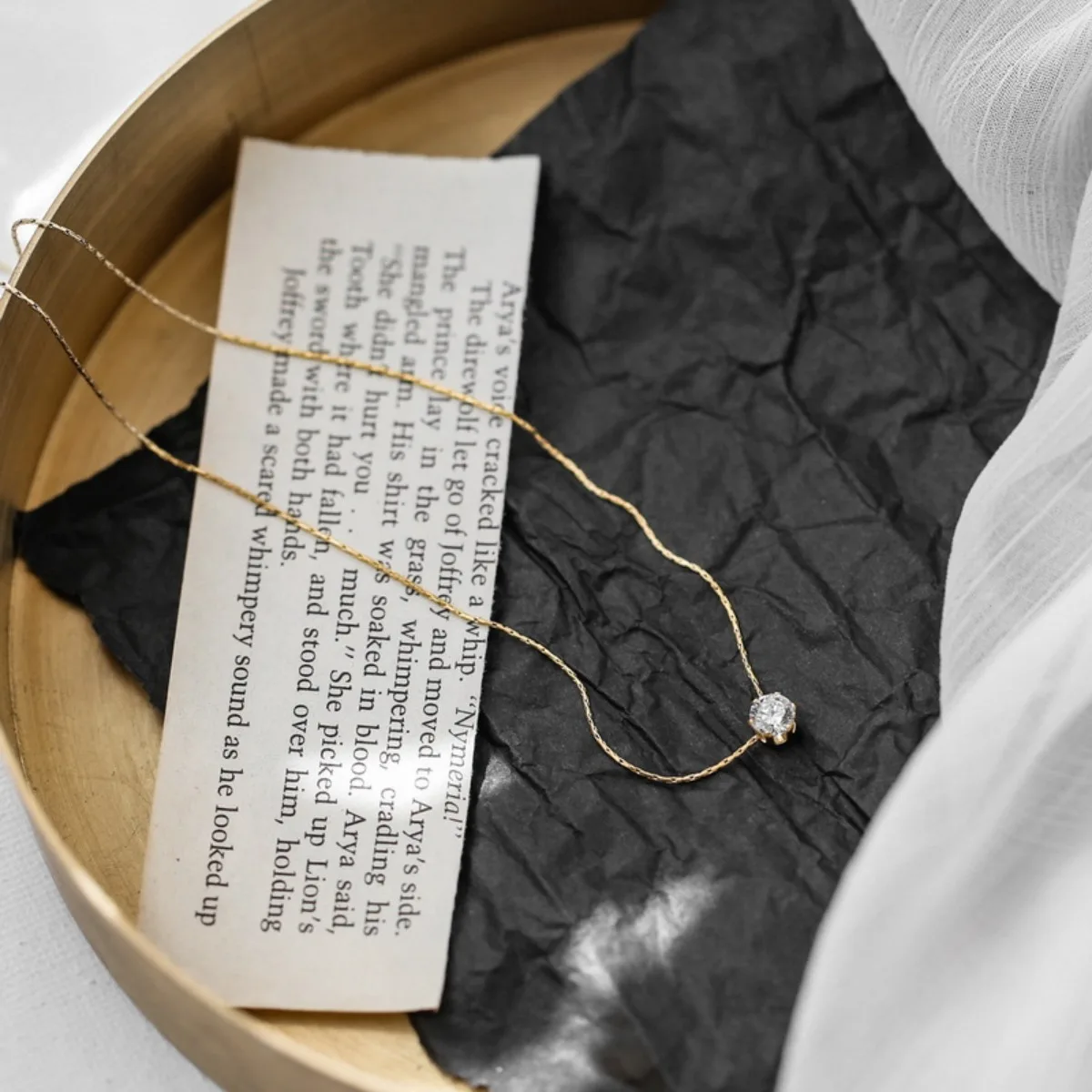 الزركون قلادة القلائد الفولاذ المقاوم للصدأ الذهب اللون قلادة المرأة، بساطتها الفاخرة نمط مجوهرات اكسسوارات سلسلة مأدبة #4