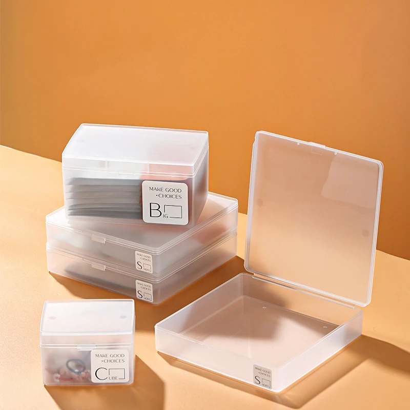 

Mini Plastic Box Rectangular Box Translucent Box Packing Box Storage Box Dustproof Durable Jewelry Storage Case Container