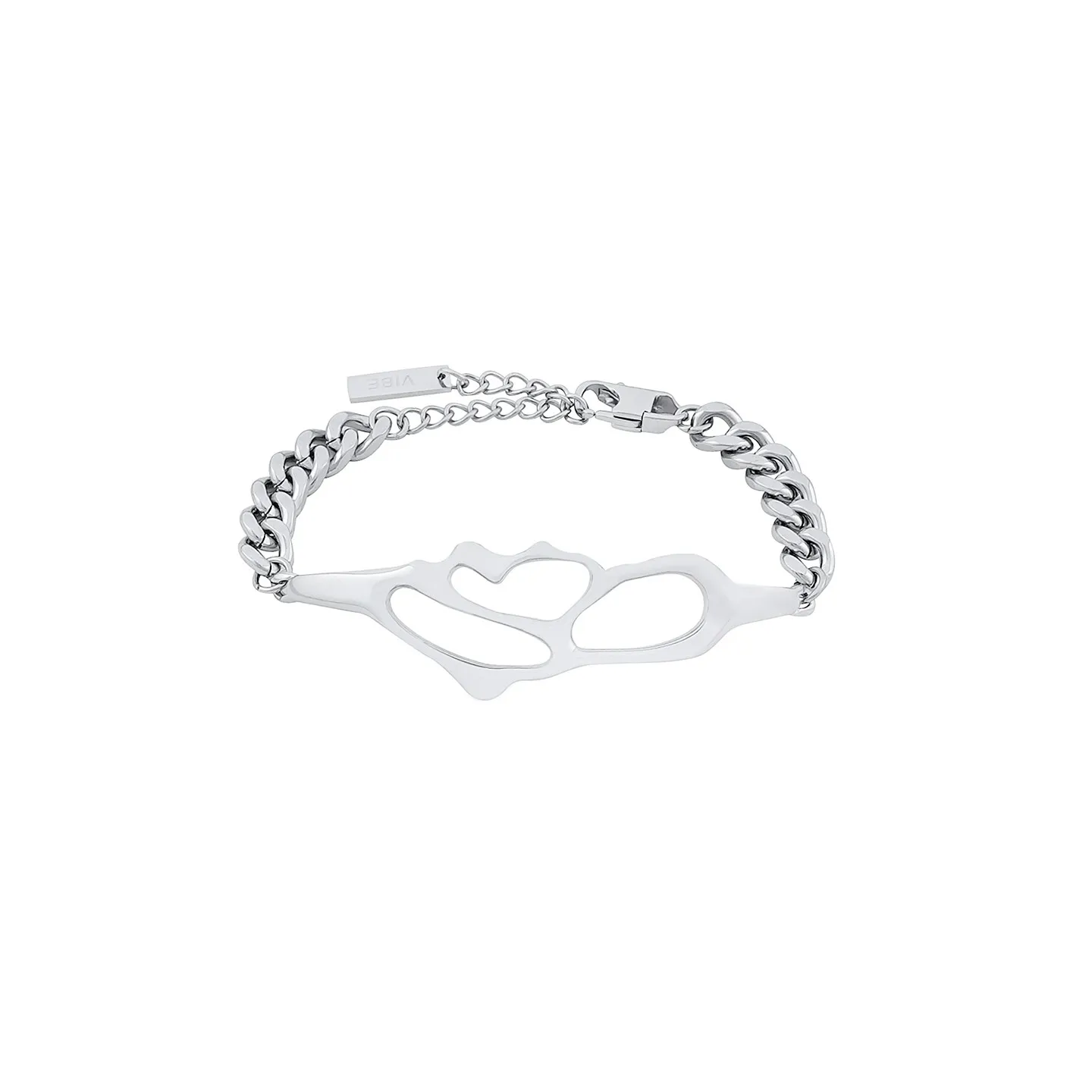 Titanstahl Unregelmäßiges Herz-Armband Hohle Geometrische Kette für Damen und Herren Y2K Punk Streetwear Modeschmuck – Detail 7