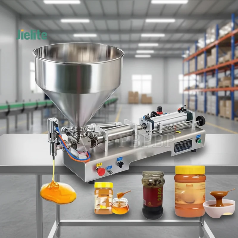 PBOBP Horizontal Cream Bean Sauce Jam Paste Tomato Honey Peanut Butter Tube Liquid Bottle Filler Pneumatic Filling Machines