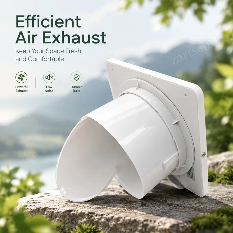4inch 100mm Silence Ventilating Strong Exhaust Extractor Fan for Window Wall Bathroom Toilet Kitchen Mounted