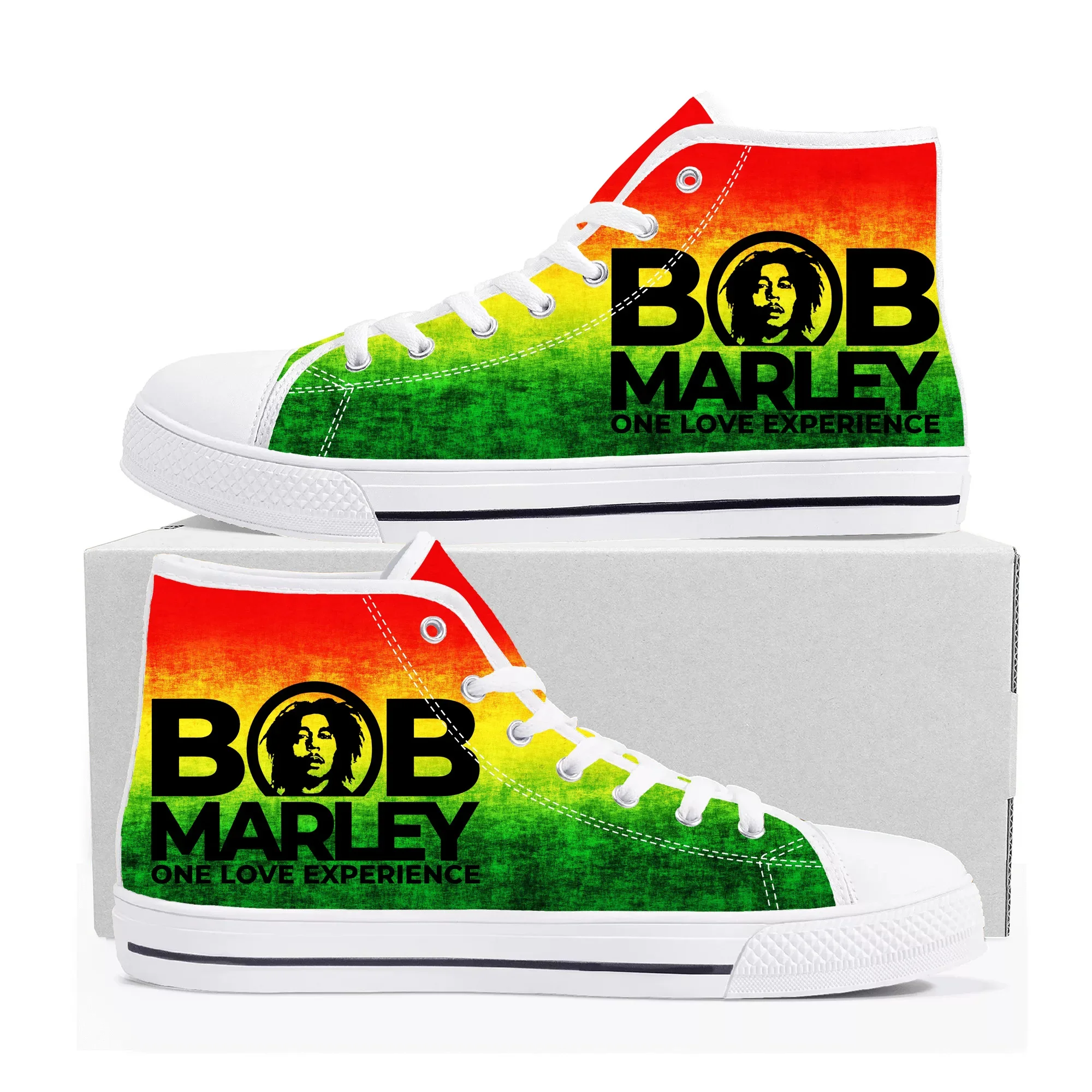 Legende Bob Marley Reggae Rasta Musik Rock High Top Sneakers Herren Damen Teenager Leinwand Sneaker Casual Paar Schuhe benutzer definierte Schuh