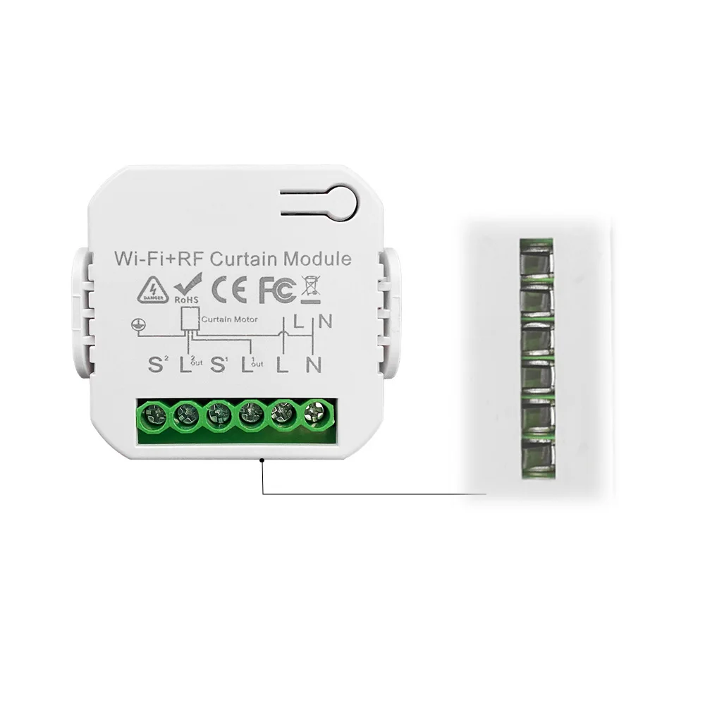 Tuya WiFi Smart Curtain Module RF433MHz Remote Control Google Home Alexa