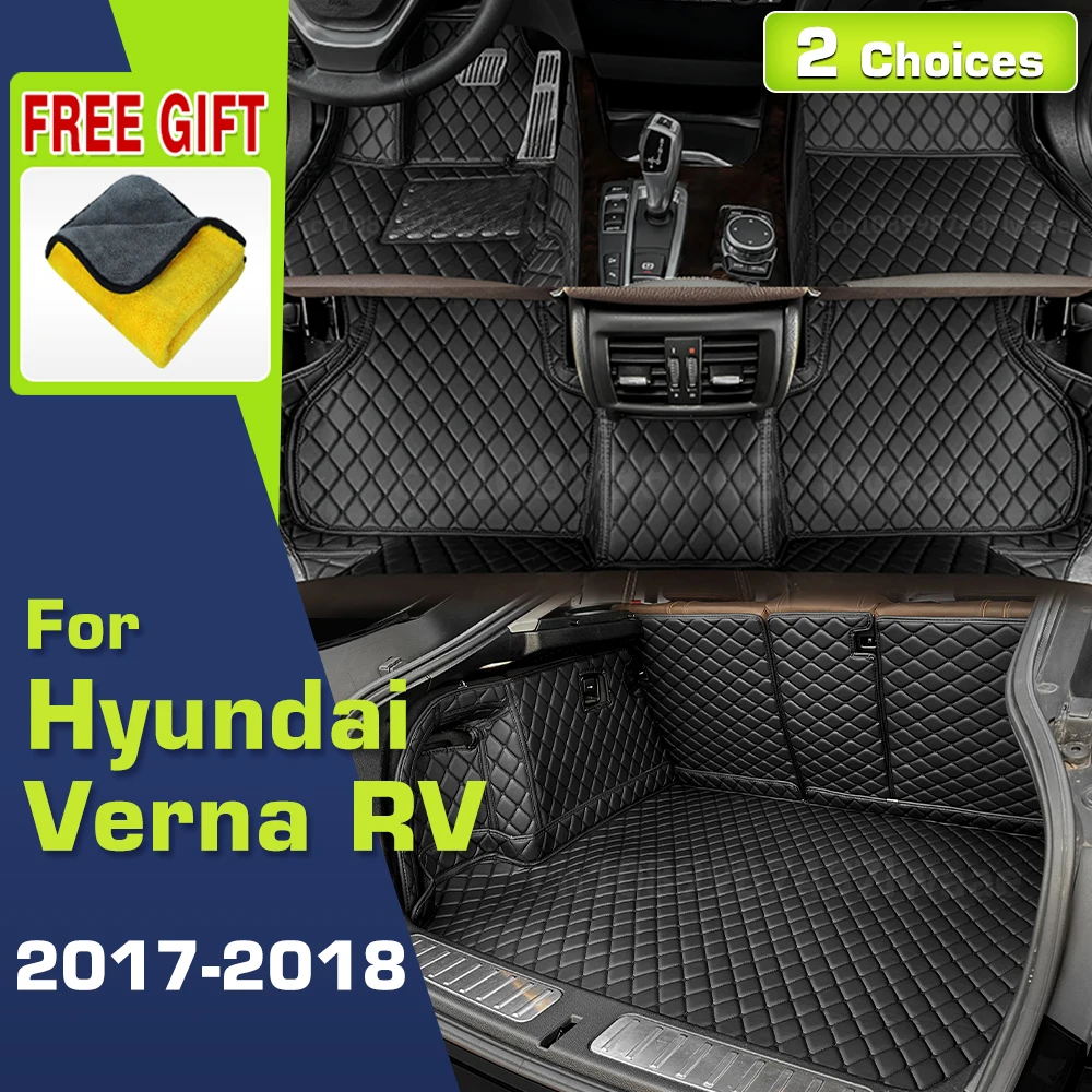 

Автомобильные коврики для Hyundai Verna RV 2017 2018, индивидуальный коврик для багажника, автомобильные подушечки для ног, ковер, аксессуары для интерьера