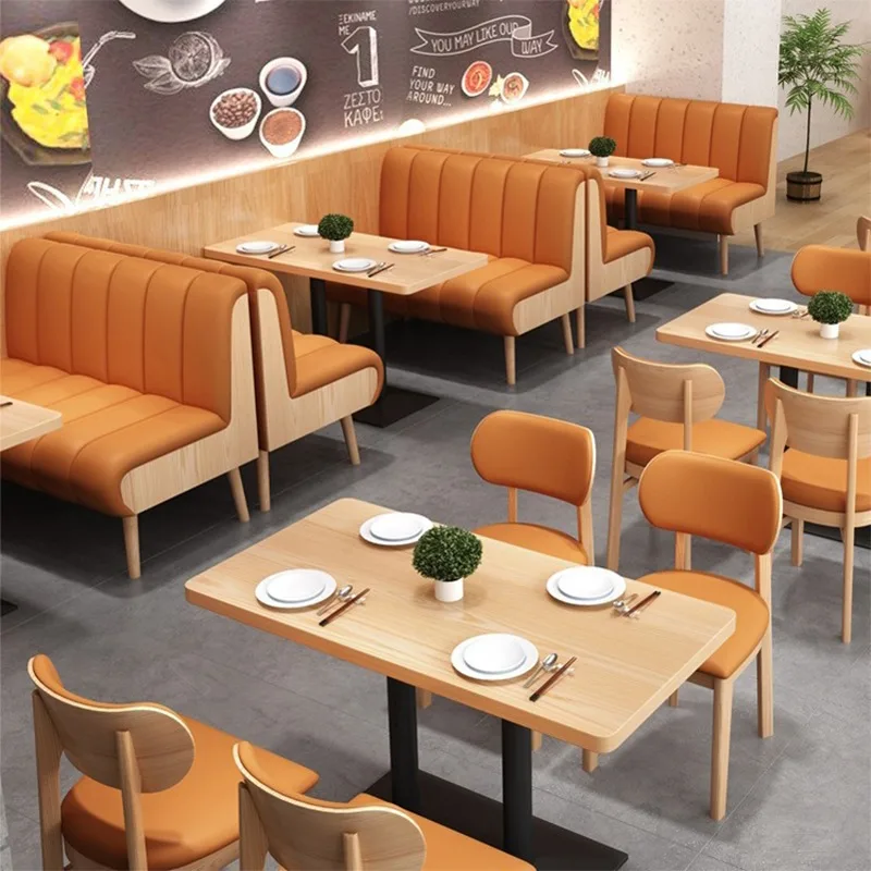 Hot Sale Luxury Cafe Furniture Booth Sofa Seating Set Restaurant Table and Chairs for Coffee Shop Bistro Dessert Restaurant