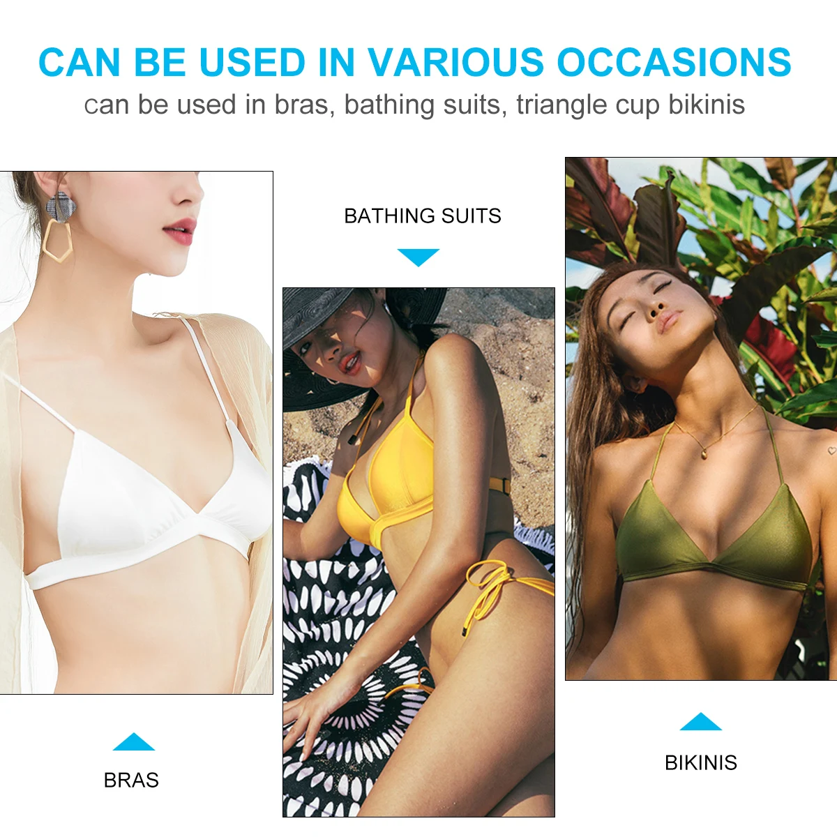 

6 Pairs Pad Inserts Bra Pads Lightweight Eco Friendly Premium Material Breast Pads Reusable Swimwear Bra Liners