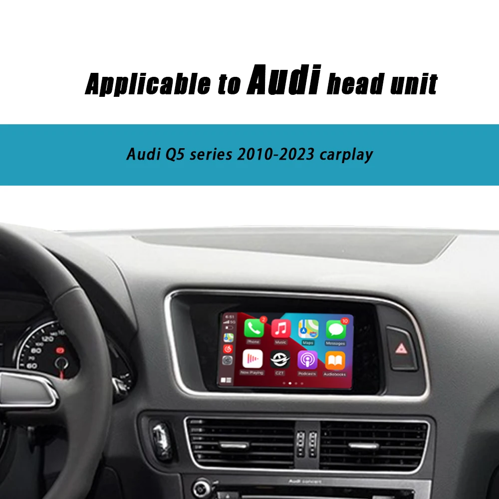 CZT-AUTO CarPlay wireless intelligente universale e Android Auto per AUDI Q5 MMI 3G 2010-2018 Display Mirror-link/Radio/Media/Camera