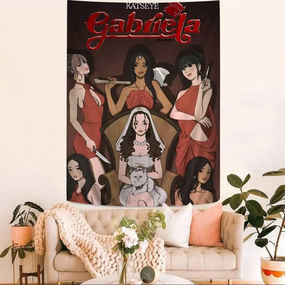 Kpop Band K-Katseyes DIY Wall Tapestry Art Science Fiction Room Home Decor Wall Art Decor