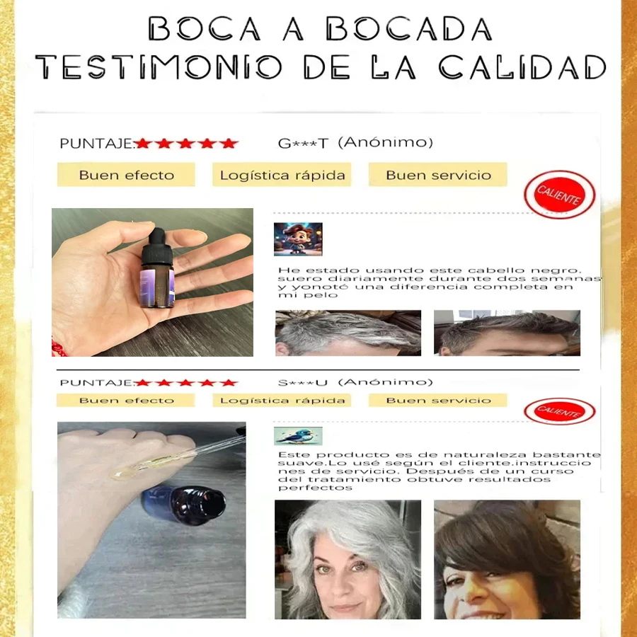 Natürliches Anti-Grau-Haarserum |   Nährende Haarpflege-Rare – repariert weißes und dunkelndes Haar