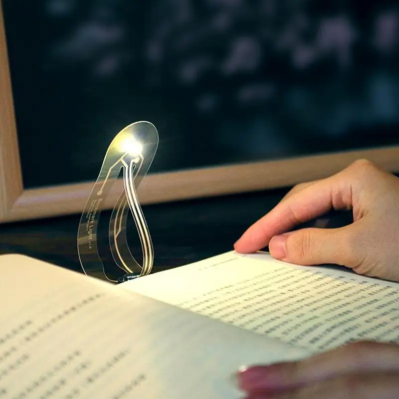 Mini Book Lights Portable Book Light Folding Bookmark Bendable Novelty Lighting Small Lamps For Classroom Travel Dormitories