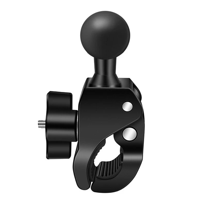 Handlebar Clamp Ram Mount Base with 1 Inch/25mm Ball Mount for Gopro Garmin Action Camera Motorcycle Bicycle Rail Clip Support