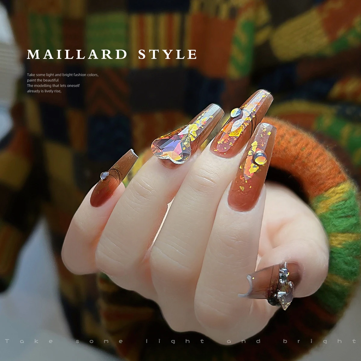 Maillard Rotterdam Kly-Verhéritage à ongles à paillettes, 1 pièce, holographique, irrégulier, aurore, opale, démontrent, manucure, hiver