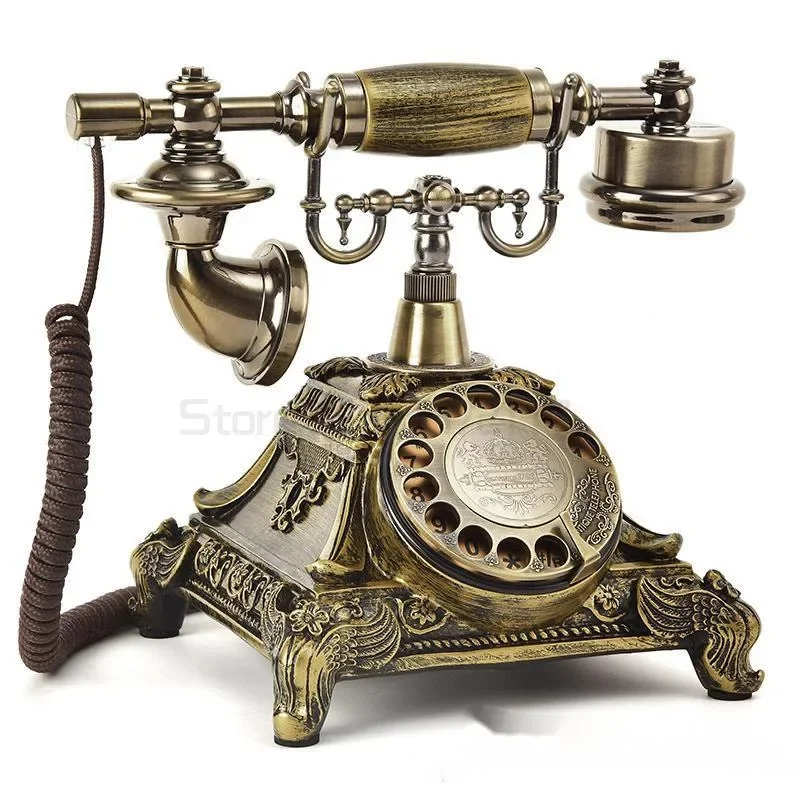 Vintage Resin Telephone Money Box Retro Piggy Bank Unique Home Decoration with Old Phone Model Design Retro Money Bank