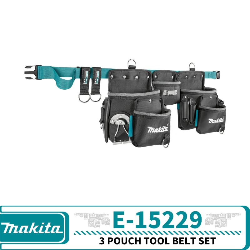 Makita E-15229 3 Pouch Tool Belt Set Power Tool Accessories