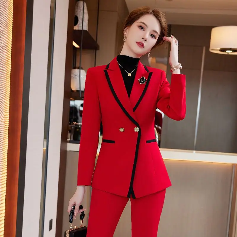 Yellow Autumn Suit Jacket for Women2023Fall/Winter Hot-Selling Suit Fashion Short Advanced Sense Professional Top