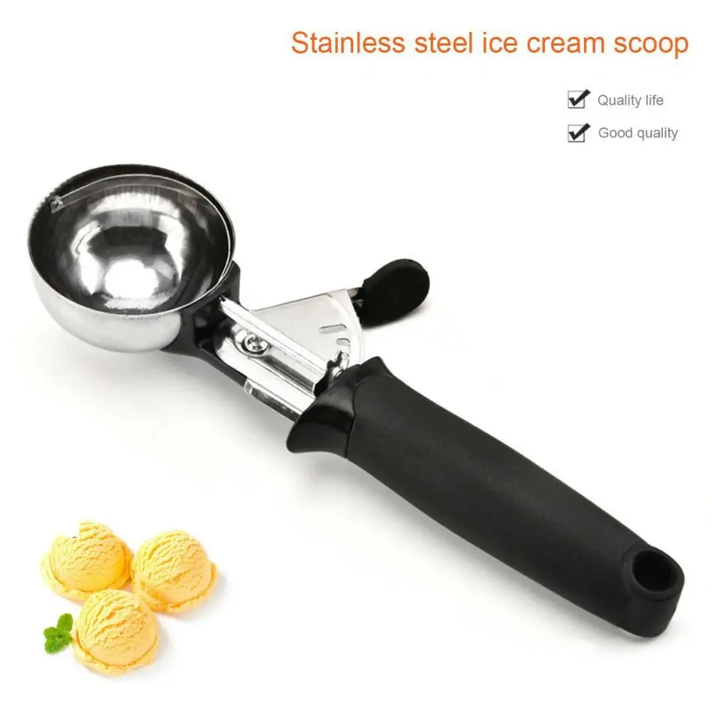 Picture 4: New Stainless Steel Ice Cream Scoop Black Pink Ball Scooper Ice Ball Maker Melon Fruit Baller Mash Potato Spoon Kitchen Tools