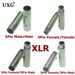3 Pin XLR To 5Pin DMX Metal Cased Converter Audio Lighting Adapter 3 Pin Male To 5 Pin Female/3 Pin Female To 5 Pin Male Connect