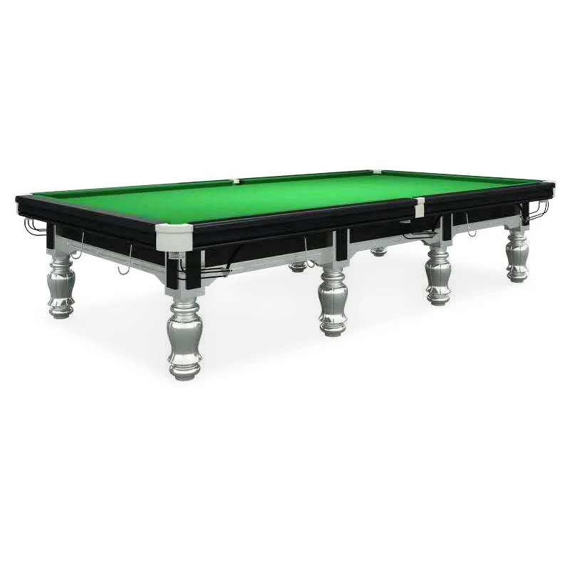 Luxurious British Style Solid Wood 12ft Snooker Table with Slate Board
