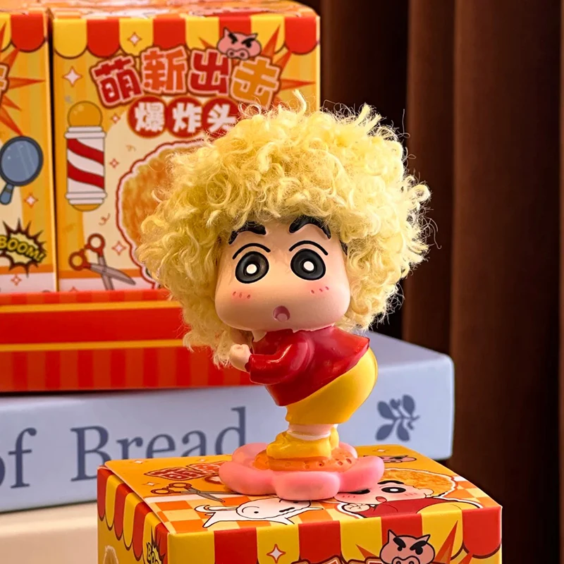 Newbie Attack Afro Crayon Shin-Chan Blind Box Figurine Regalo di compleanno carino e pectorale per uomini e donne Articoli anime alla moda