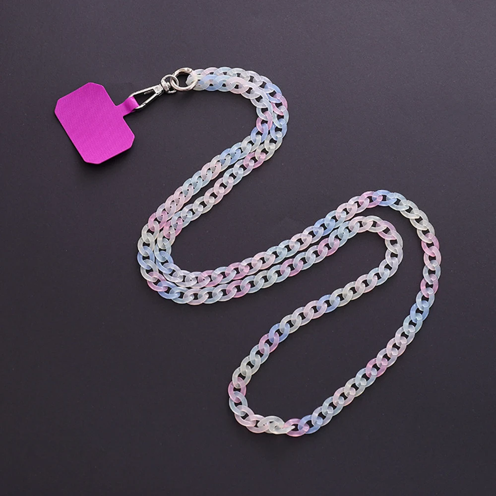 Acrylic Mobile Phone Chain Charm Phone Case Jewelry Long Shoulder Strap Chain Accessorie